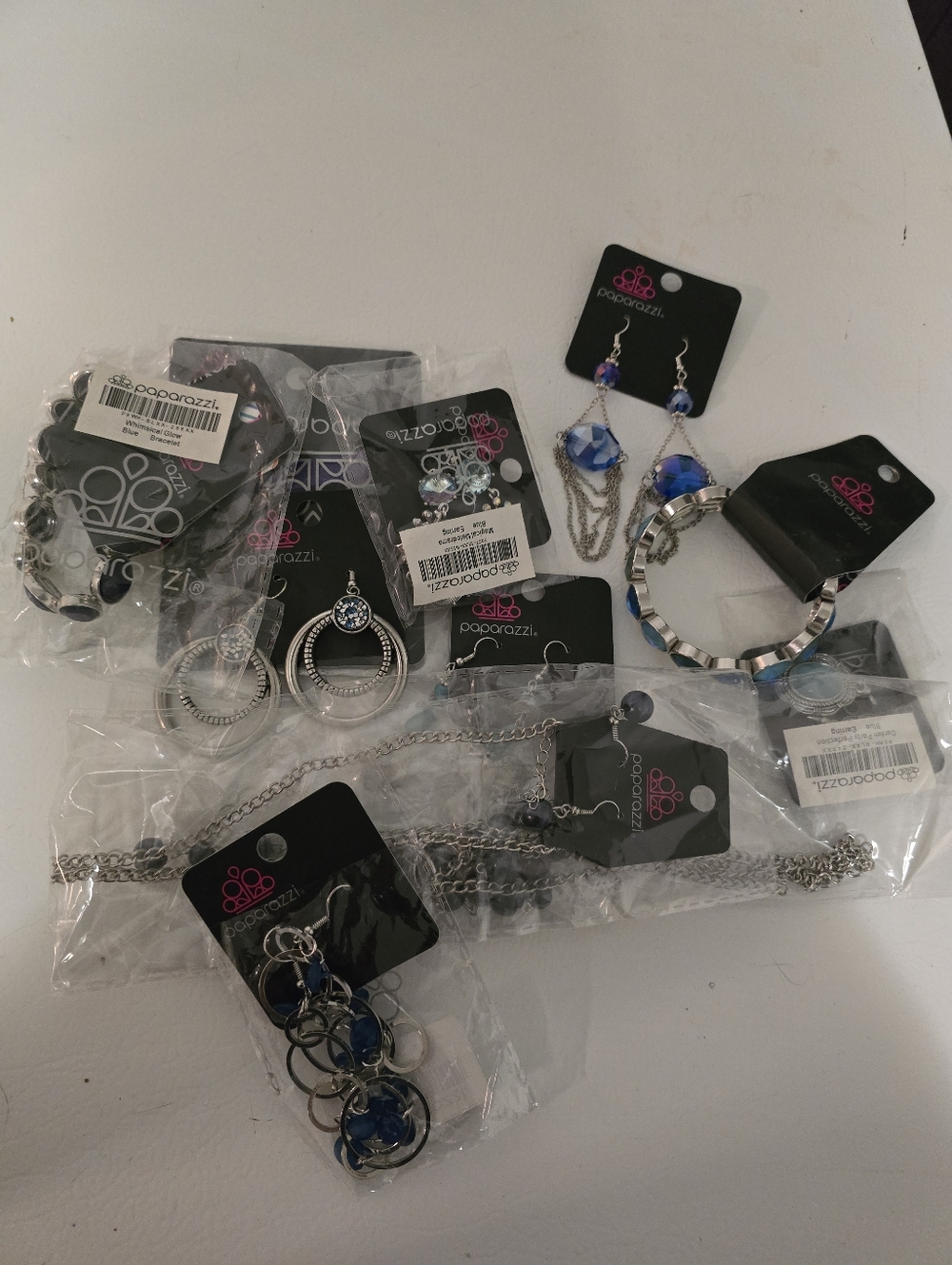 Paparazzi Blue and Silver Mixed Jewelry Set